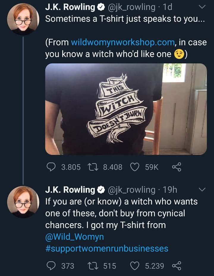 JK Rowling usa seu dinheiro em loja transfobica