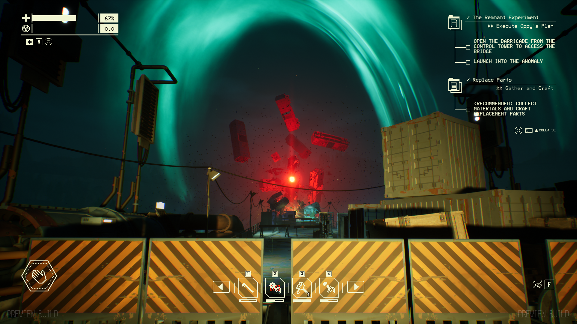 Interface e screenshot do jogo Pacific Drive