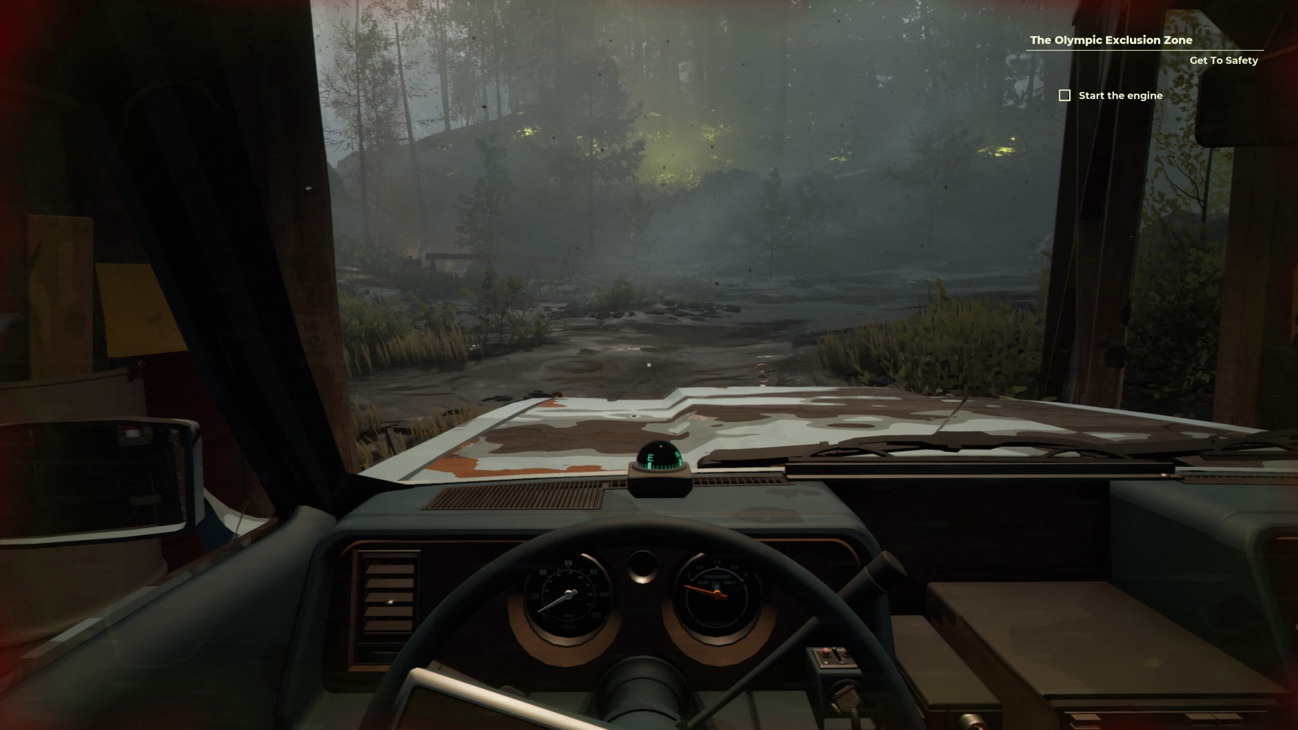Pacific Drive - Imagem do carro no início do jogo