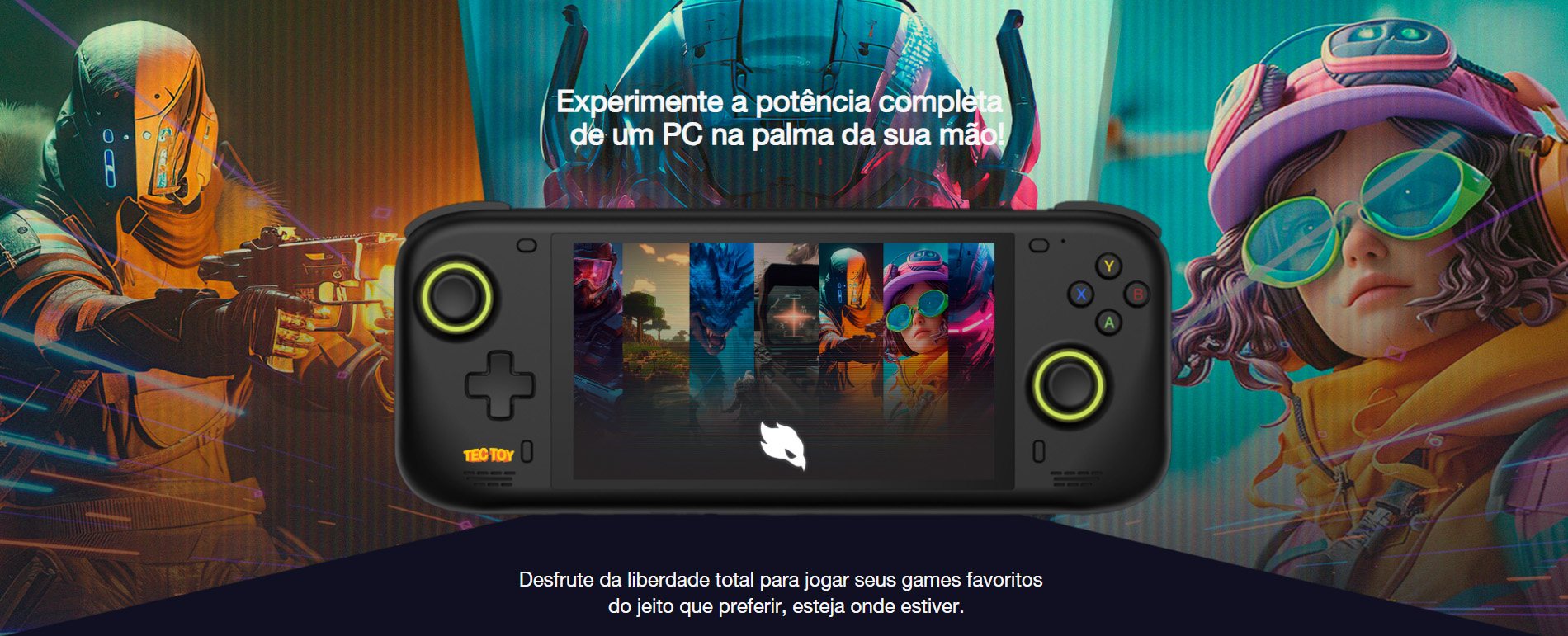 Zeenix - Jogos sendo exibidos na tela do console