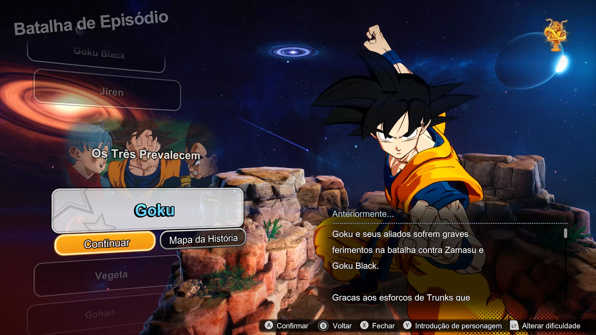 DRAGON BALL Sparking! ZERO - Menu Episódios