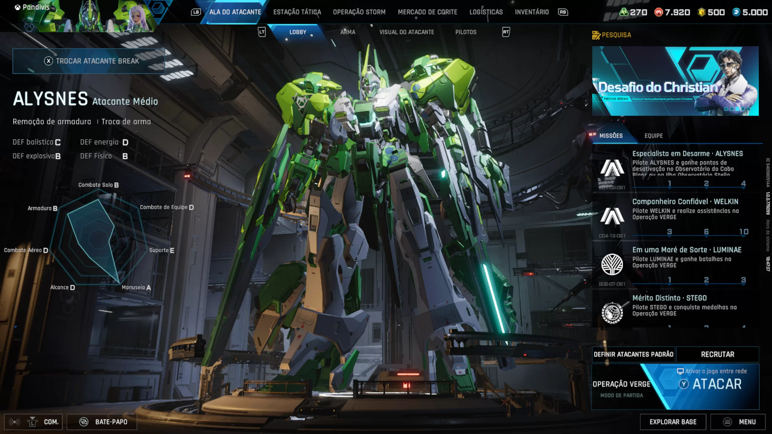 Mecha BREAK - Menu Principal
