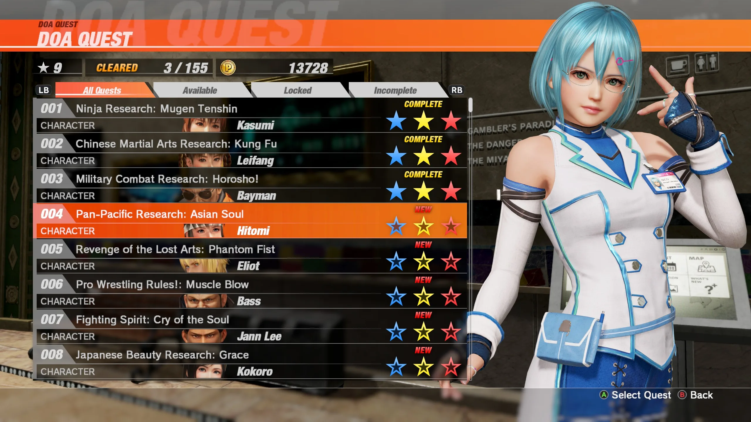 DEAD OR ALIVE 6 Last Round - DOA Quest