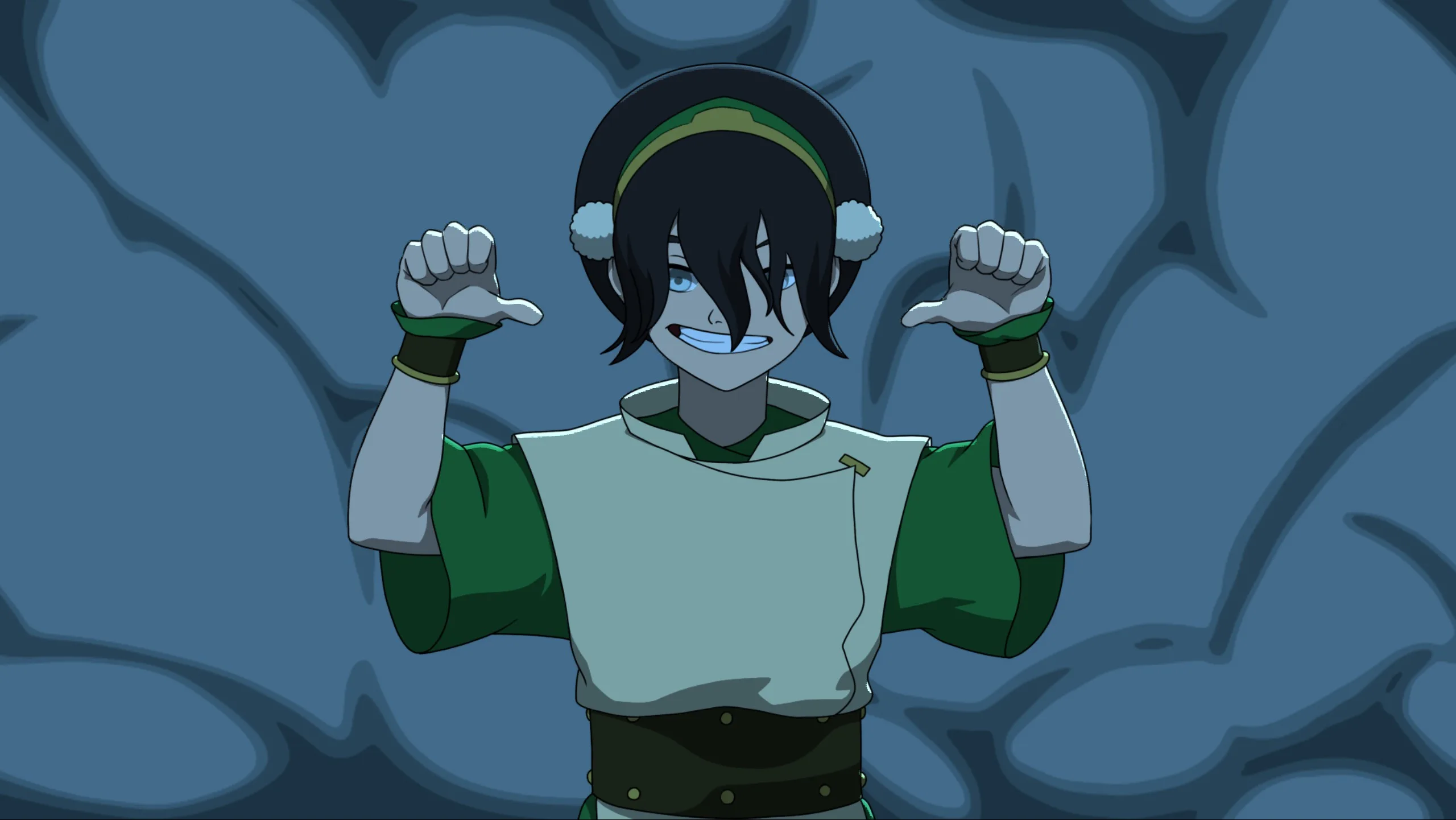 Avatar Legends The Fighting - Toph Celebrando