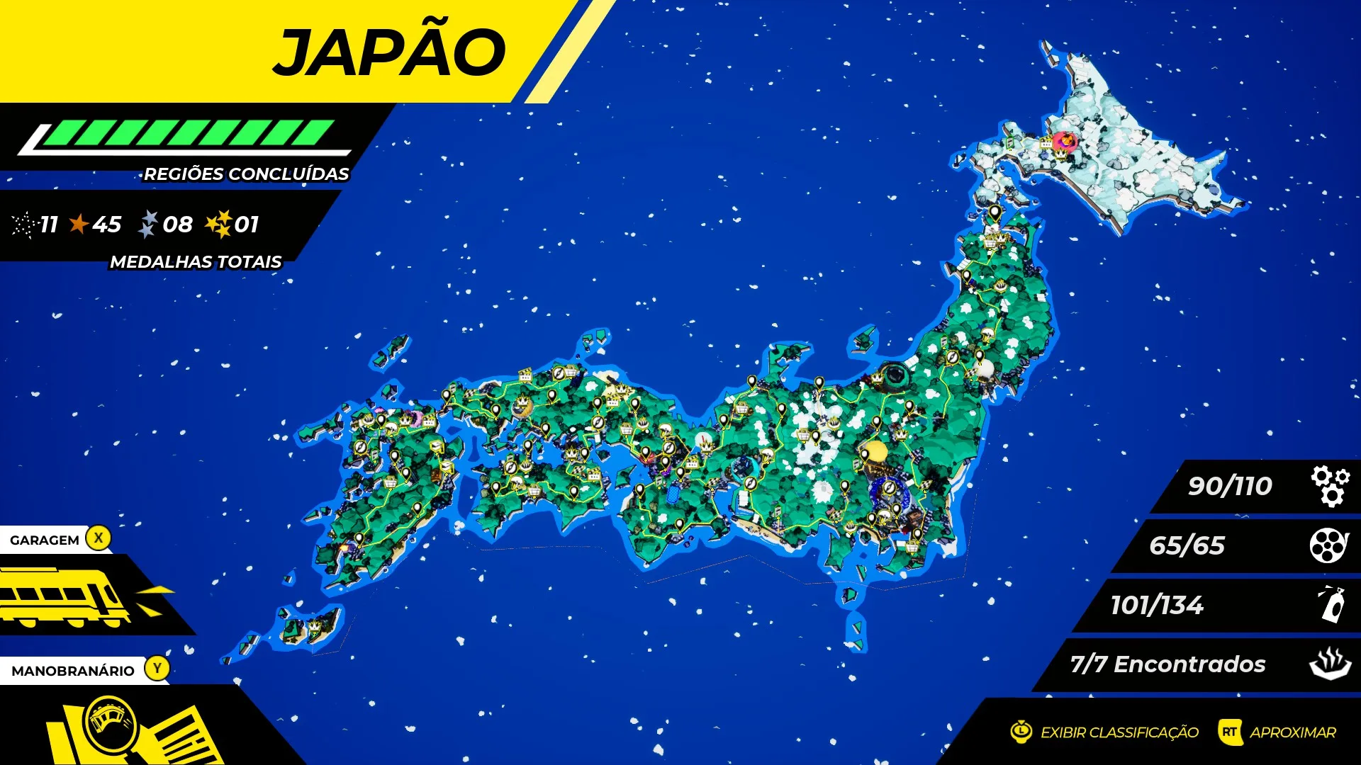Denshattack! - Mapa do jogo